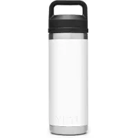 Yeti Rambler Bottle 18oz Chug Cap, White, thermos bottle with drinking spout, 532 ml