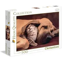 Clementoni Cuddles St katt & hund 500 stycken pussel fr vuxna