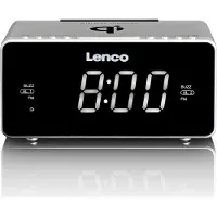 Lenco CR-550, Klockradio, FM, LED, 3,05 cm (1.2), Vit, Silver
