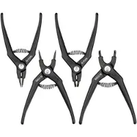 Hazet 1845/4 Låsringstång-set Passar till Ytter- & innerring 19-60 mm 19-60 mm Spetsform rak, Vinklad 90°
