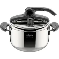 Lagostina Mia Lagoeasy''up, 5 l, Keramiska, gas, halogen, Induktion, Gjutjärnsplattor, Rostfritt stål, 22 cm, Aluminium, Rostfritt stål, Mia Lagoeasy''up