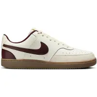 Nike Court Vision Low Sail Burgundy Crush Herr Sneakers Kräm Ljus-Khaki Gummi-Mörkbrun HV2530-101 46