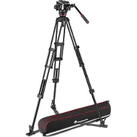 Manfrotto Twin Alu-set + 504X-huvud - nedre fördelare