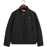 Gant för män. 7006340 Svart quiltad vindjacka (S), Casual, Lång ärm, Återvunnen polyester, Hållbar