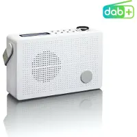 Lenco Bärbar DAB+/FM-radio med alarmfunktion Vit