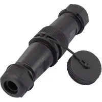TRU COMPONENTS 1094579 Rundkontakt Kontakt hane rak, Hona rak Totalt antal poler: 2 1 st