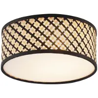 QAZQA Orientalisk rottingtaklampa med svart 30 cm - Tremmo
