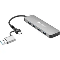 Sandberg USB-hub 4 portar | USB-C/USB-A USB 3.0 till 4xA 3.0 |