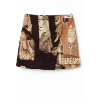 Desigual Kjol beige / mörkbeige / svart