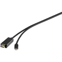 Renkforce USB-C / HDMI Adapterkabel USB-C-kontakt, HDMI-A-kontakt 1.80 m Svart RF-4535910 USB-C-skärmkabel