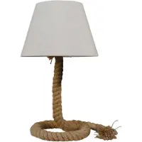 Näve Bordslampa Rope, Creme / bärnsten, Vardagsrum / matsal, Metall, Medelhavsinspirerad, Bordslampa
