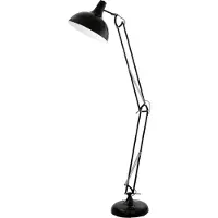 Eglo BORGILLIO golvlampa i svart stål med justerbar arm och skärm
