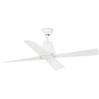 Faro Typhoon takfläkt, tyst, Ø 127 cm, saltvattenbeständig, Vitt / opal, Vardagsrum / matsal, Metall