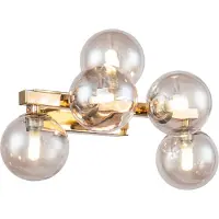 Maytoni Vägglampa Dallas, dimbar, Mässing / guld, Vardagsrum / matsal, Metall, Modern, Vägglampa, vägglampa inomhus