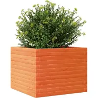 vidaXL Odlingslåda vaxbrun 60x60x45,5 cm massiv furu