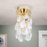 Orion Kristall taklampa CHARLENE, dimbar, Mässing / guld, Vardagsrum / matsal, Kristall, Modern, Taklampa