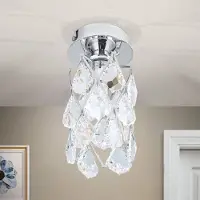 Orion Kristall taklampa CHARLENE, dimbar, Förkromad / silver, Vardagsrum / matsal, Kristall, Modern, Taklampa