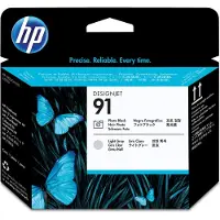 HP 91 (C9463A) svart och ljusgrå fotoskrivhuvud (original)