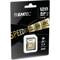 Emtec Sd Card 128gb Sdxc (class10) Speedin + Kartenblister Minneskort