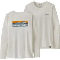 Patagonia Cap Cool Daily Graphic Långärmad lycra brds log lgt plum gry wht, XS