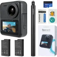 KanDao QooCam 3 - Travel Combo - 360 grader aktionkamera - 5.7K / 30 fps - Wireless LAN, Bluetooth