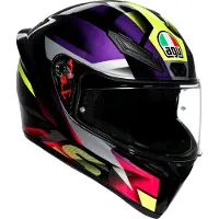AGV K1 S Fastlap Integralhjälm Svart/Rosa/Lila XS Unisex sort