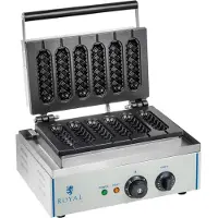 Royal Catering Våffeljärn - 1550 W - Skaft - Corn Dog