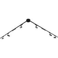QAZQA Skenssystem med 6 spotlights och 2 taklampor svart 1-fas - Magnetic Gert Puntua