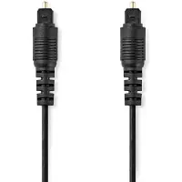 Nedis Optisk ljudkabel | TosLink Hane | TosLink Hane | 10.0 m | Rund | PVC | Svart | Label