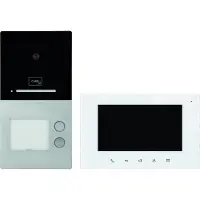 HHG Villa AP Set 2 RL Video-porttelefon 2-tråds Komplett-set Aluminium (borstad), Vit