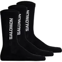 Salomon - Strumpor - Socks Everyday Crew 3-Pack Black för UnisexBomull - Storlek 39-41 - Svart