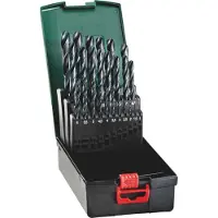 Metabo 627667000 627667000 HSS-R Metall-spiralborrset 25 delar 1 mm, 1.5 mm, 2 mm, 2.5 mm, 3 mm, 3.5 mm, 4 mm, 4.5 mm, 5 mm, 5.5 mm, 6 mm, 6.5 mm, 7 mm, 7.5