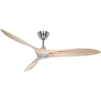 CasaFan ECO AIRSCREW 152 BN-NT Takfläkt 28 W (Ø x H) 1520 mm x 275 mm Krom med fjärrkontroll, Vinterdrift
