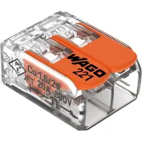 Wago Samlemuffe 2x0,2-4mm2 transparent - (100 stk.)