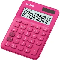 Casio MS-20UC - Skrivbordskalkylator - 12 siffror - solcellspanel, batteri - röd