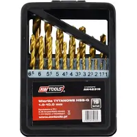 AWTOOLS Borr för metall AW42319; HSS-G; 1-10 mm; 19 st.