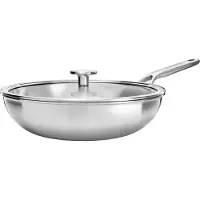 KitchenAid - Multiply Wok with Lid - Silver - 28 cm