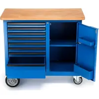 Gedore 1814931 Arbetsbänk med hjul (B x H x D) 1100 x 985 x 550 mm Blå