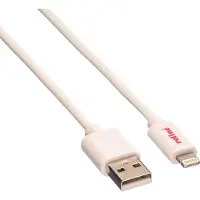 Roline USB-kabel USB 2.0 USB-A kontakt, Apple Lightning kontakt 1.00 m Vit Skärmad 11.02.8321