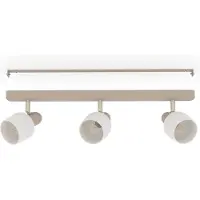 Eglo Corato takspotlight, sand/nickel/opal, 3 lampor. Corato, dimbar, Creme / bärnsten, Vardagsrum / matsal, Metall, Modern, Spotlight