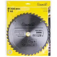 Condor Sågklinga för trä CON-TCT-3004; 300 mm; Z40