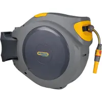 Hozelock 2597 0000, Väggmonterad rulle, Automatisk, Funktionell, Grå, PVC, Väggmonterad