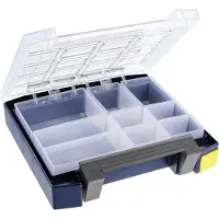 Raaco boxxser Sortimentlåda (L x B x H) 225 x 241 x 55 mm Antal fack: 9 återförslutningsbar Box Innehåll 1 st