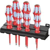 Wera 3167 i/7 Rack VDE Torx-skruvmejsel Storlek (skruvmejsel) T 8, T 9, T 10, T 15, T 20, T 25, T 30 DIN EN 60900 1 st