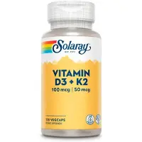 Solaray Vitamin D3+k2 Kapslar 120 Enheter