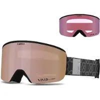 Giro ELLA BLACK MONGRAM vinterglasögon (linser VIVID ROSE GOLD 00% S3 + VIVID INFRARED 62% S1) (NYHET 2024/2025)
