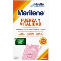 MERITENE Styrka Och Vitalitet 15x30 Gr Kosttillskott Jordgubbe