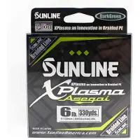 Sunline PE Line Asegai Xplasma 330yds PE 0,6 6lb Mörkgrön (6865) mörkgrön färg
