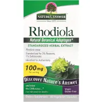 Natures Answer , Rhodiola, 100 mg, 60 Vegetariska Kapslar