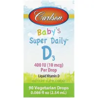 Carlson Labs Baby'S Super Daily D3, 10Mcg (400Iu), 2,54 ml (0.086 fl oz)